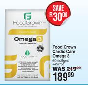 Food Grown Cardio Care Omega 3 60 Softgels