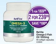 Revite Omega-3 Fish Oil 100mg 90 Softgel Capsules-For 2