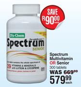 Dis-Chem Spectrum Multivitmin Or Senior 300 Tablets-Each