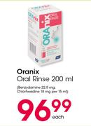Oranix Oral Rinse-200ml Each