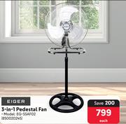 Eiger 3-In-1 Pedestal Fan EG-SSAF02 850020245-Each
