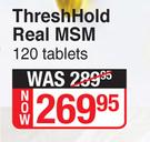 ThresHold Real MSM-120 Tablets