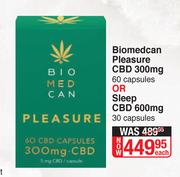 Biomedcan Pleasure CBD 300mg 60 Capsules Or Sleep CBD 600mg 30 Capsules-Each