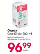 Oranix Oral Rinse-200ml Each