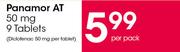 Panamor AT 50 mg 9 Tablets-Per Pack