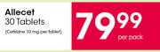Allecet 30 Tablets-Per Pack