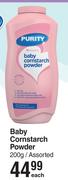 Purity & Elizabeth Anne's Baby Cornstarch Powder Assorted-200g Each 