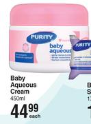 Purity & Elizabeth Anne's Baby Aqueous Cream-450ml Each 