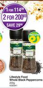 Lifestyle Food Whole Black Peppercorns-2 x 200g