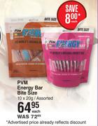 PVM Energy Bar Bite Size Assorted-10 x 20g Each