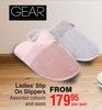 Gear Ladies Slip On Slippers Assorted Colours And Sizes-Per Pair