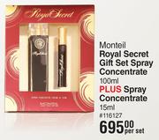 Monteil Royal Secret Gift Set Spray Concentrate 100ml Plus Spray Concentrate 15ml-Per Set