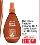 Garnier Ultimate Blends The Sleek Restorer Coconut Oil & Cocoa Butter Hair Oil Spray-150ml