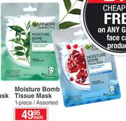 Garnier Moisture Bomb Tissue Mask 1 Piece Assorted-Each