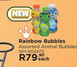 Rainbow Bubbles Assorted Animal Bubbles WH-60347D-Each