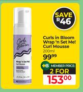 Curls In Bloom Wrap 'n Set Mel Curl Mousse-For 2 x 200ml