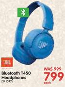JBL Bluetooth T450 Headphones-Each