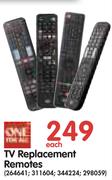 TV Replacement Remotes-Each