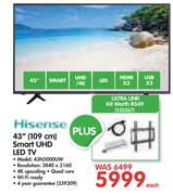 Hisense 43" (109cm) Smart UHD LED TV 43N3000UW