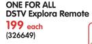 DStv One For All Explora Remote