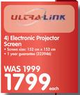 Ultra-Link Electronic Projector Screen