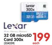 Lexar 32GB microSD Card 300x-Each