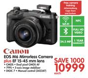 Canon EOS M6 Mirrorless Camera plus EF 15-45mm Lens