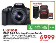 Canon 1300D DSLR Twin Lens Camera Bundle-Per Bundle