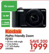 Kodak Pixpro Friendly Zoom FZ151-Each