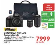 Nikon D3400 DSLR Twin Lens Camera Bundle-Per Bundle