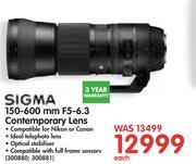 Sigma 150-600mm F5-6.3 Contemporary Lens