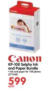Canon KP-108 Selphy Ink and Paper Bundle