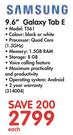 Samsung 9.6" Galaxy Tab E T561