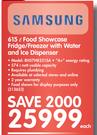Samsung 615Ltr Food Showcase Fridge/Freezer With Water and Ice Dispenser RH57H8231SA