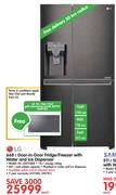 LG 668Ltr Door-In-Door Fridge/Freezer With Water And Ice Dispenser GC-J247CKBZ 