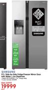 Samsung 511Ltr Side-By-Side Fridge/Freezer Mirror Door With Water+Ice Dispenser RS51K54F01A