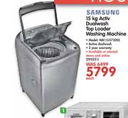 Samsung 15Kg Active Dualwash Top Loader Washing Machine WA15J5730SS