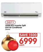 Defy 12000 BTU Inverter Split Unit Air Conditioner