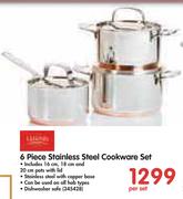 6 Piece Stainless Steel Cookware Set-Per Set