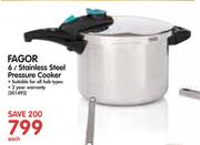 Fagor 6Ltr Stainless Steel Pressure Cooker