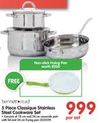 Bennett Read 5 Piece Classique Stainless Steel Cookware Set-Per Set