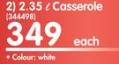 Corningware 2.35Ltr Round White Casserole-Each