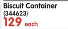 Aqua Biscuit Container-Each