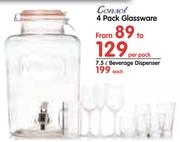 Consol 4 Pack Glassware-Per Pack