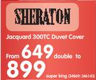 Sheraton Jacquard 300TC Duvet Cover Doubles To Super King-Each