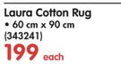 Home Living Laura Cotton Rug 60x90cm-Each