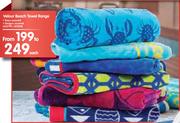 Velour Beach Towel Range-Each