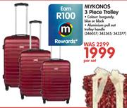 Mykonos 3 Piece Trolley-Per Set