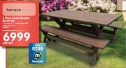 Terrace Leisure 3 Piece Inyati Wooden Bench Set-Per Set