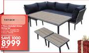 Terrace Leisure 7 Piece Makalali Wicker Dining Set-Per Set